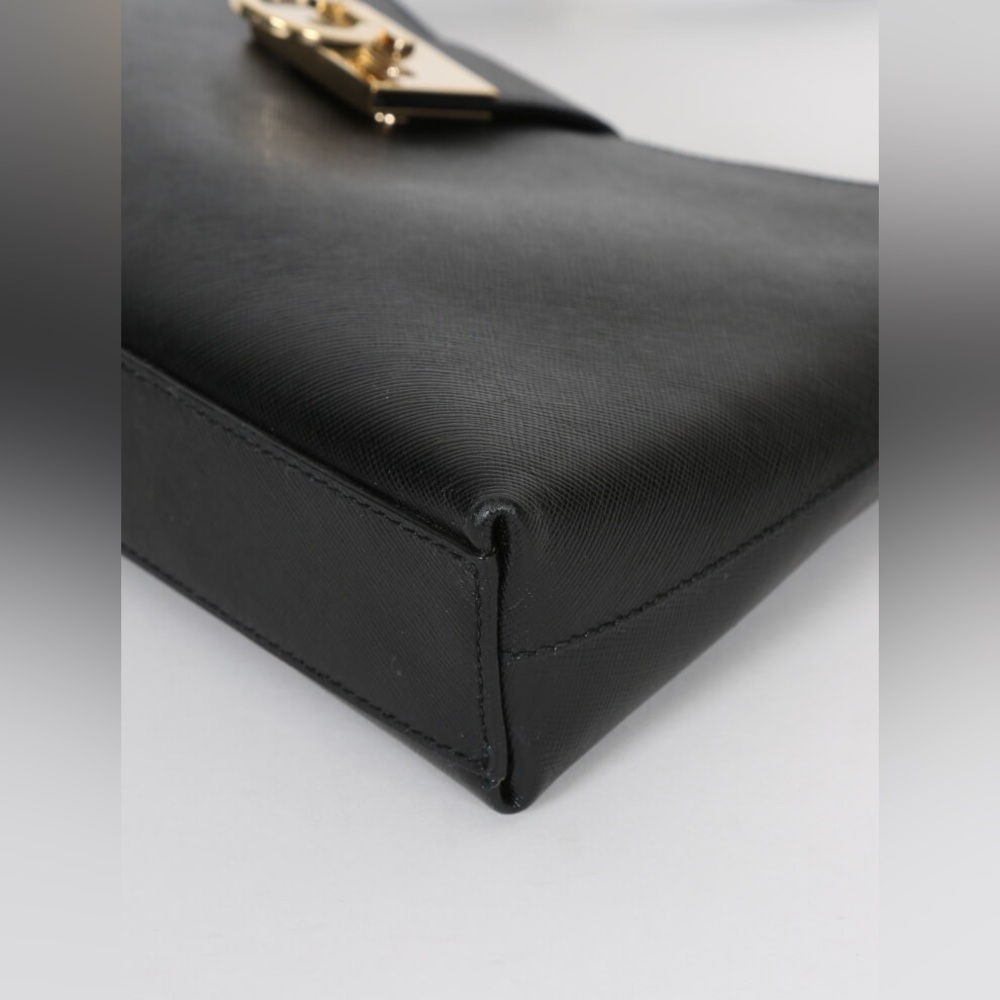 Salvatore Ferragamo Saffiano Gancio Leather Shoulder Bag - Picture 8 of 11